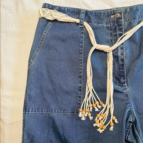 Ralph Lauren Crop Jeans with Macramé Belt